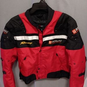Borleni Red and Black Racing Jacket Size Large